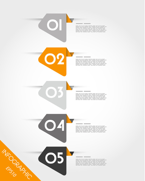 five orange rounded irregular stickers - Vector, Image