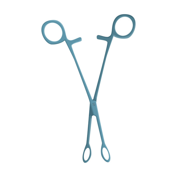 Forceps vector icon.Cartoon vector icon isolated on white background forceps. - Vector, Image