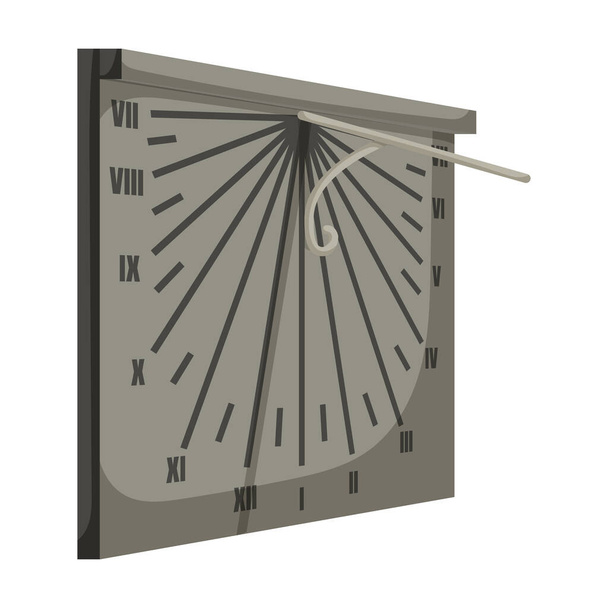 Sundial vector icon.Cartoon vector icon isolated on white background sundial. - Vector, Image