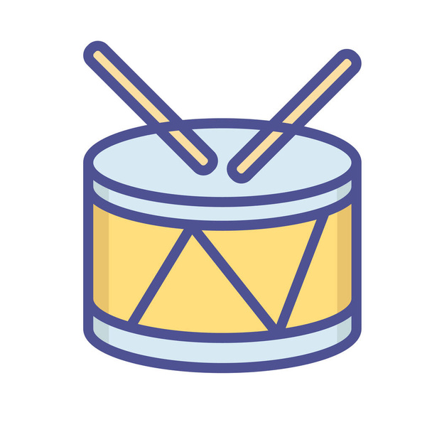 Icono de vector de tambor que puede modificar o editar fácilmente - Vector, Imagen