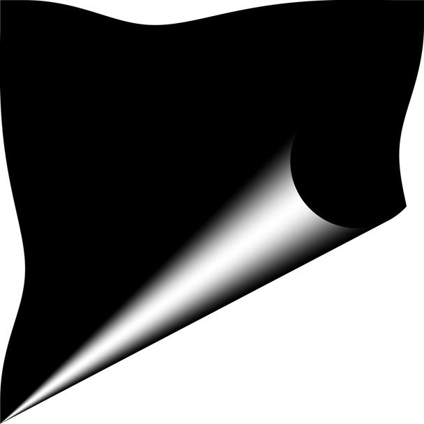 schwarzer Hintergrund mit gebogener Ecke - Foto, Bild