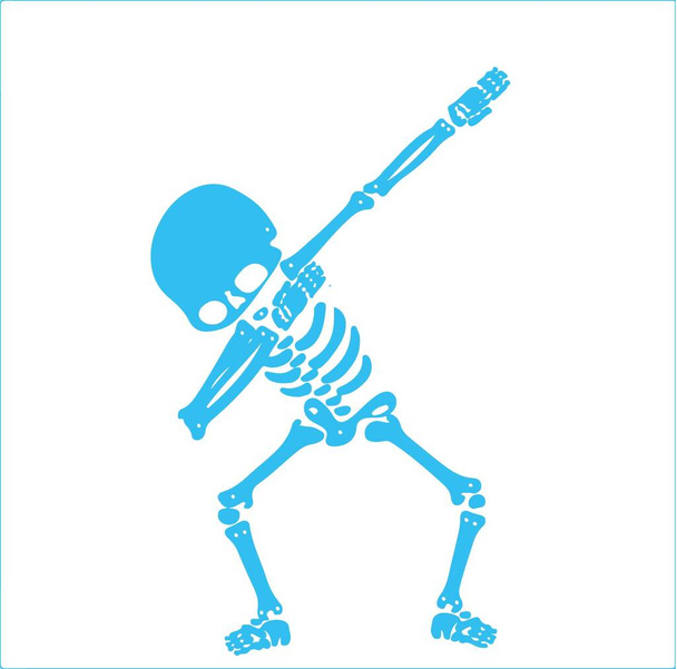Szkielet dabbing, grupa szkieletów robi dab - Wektor, obraz