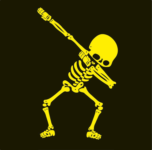 Скелетон-даббінг, група скелетів робить даб. - Вектор, зображення