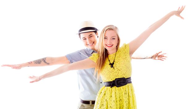 Couple with arms outstretched - Photo, Image
