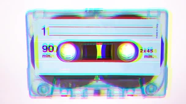 A cassette tape moving towards the camera - Footage, Video