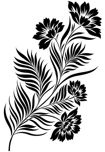 elemento de design floral
 - Vetor, Imagem