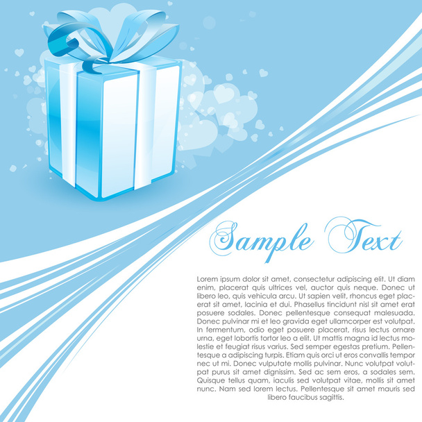 ilustración de tarjeta de cumpleaños con regalo
 - Foto, Imagen
