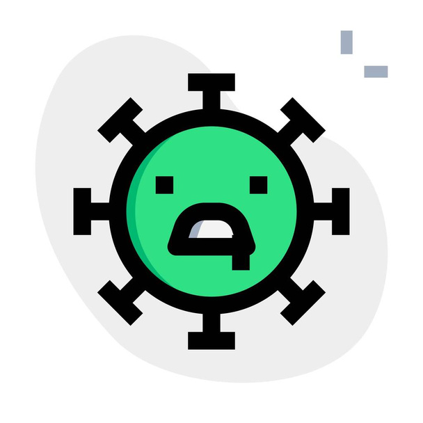 Slintání emoji pro popis koronaviru Rozvržení - Vektor, obrázek