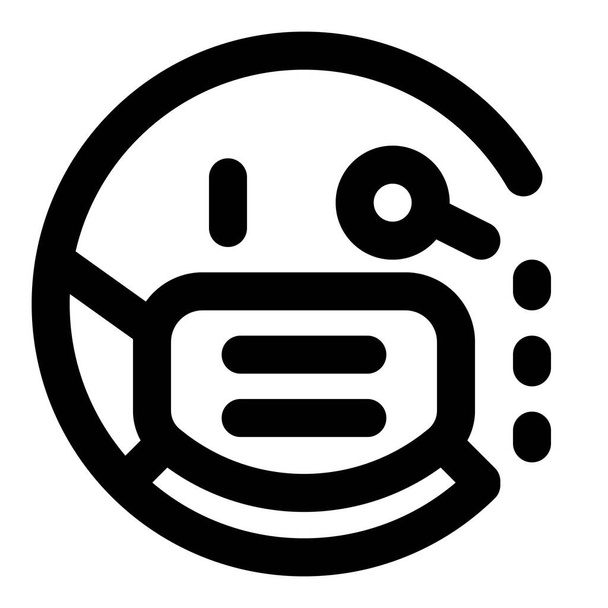 Monokl hipster emoji s jednou čočkou na oku - Vektor, obrázek
