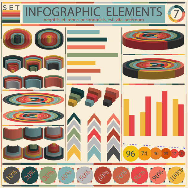 Detail infographic vector illustration - retro style design - Vector, Image