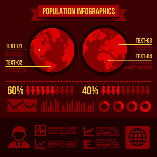 demografische infographic - Vector, afbeelding