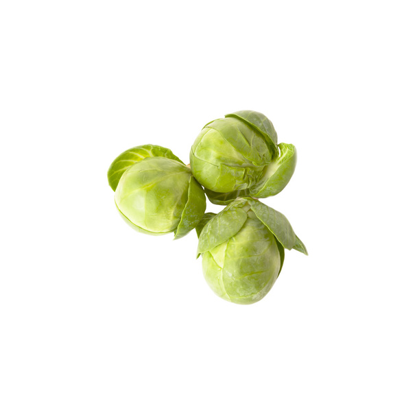Brussel Sprouts izolowane na białym tle - Zdjęcie, obraz