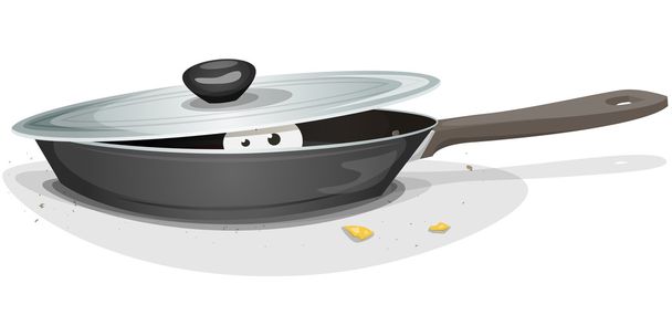 Mouse Or Cat Inside Kitchen Stove - Vector, Image