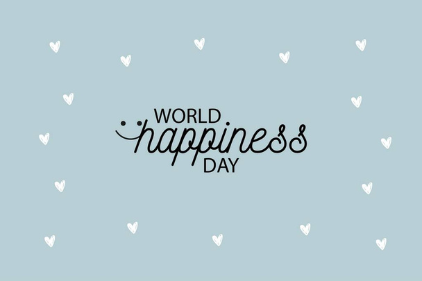 A boldogság nemzetközi napja vektor Sablontervezés Illusztráció - Vektor, kép