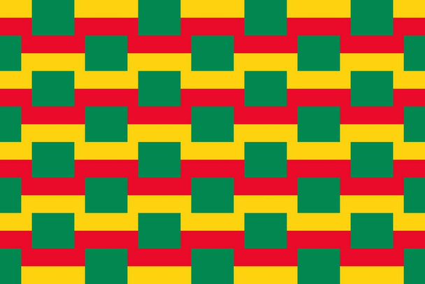 Eenvoudig geometrisch patroon in de kleuren van de nationale vlag van Benin - Foto, afbeelding
