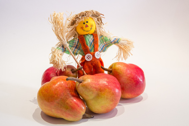 Scarecrow en peren - Foto, afbeelding