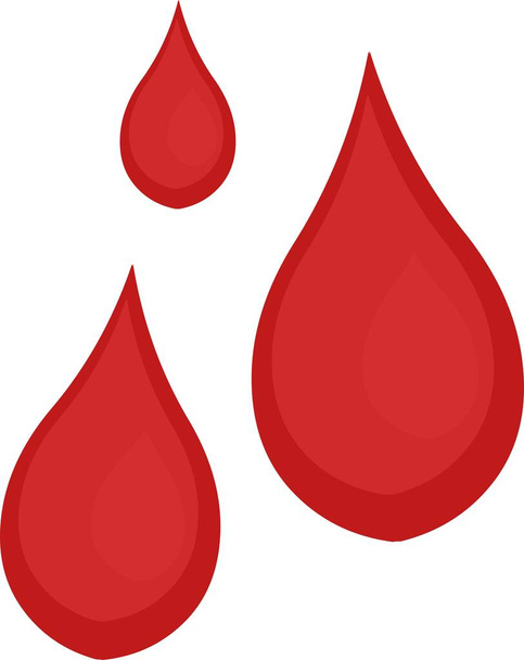 Εικονογράφηση διάνυσμα των σταγόνων του αίματος emoticon - Διάνυσμα, εικόνα