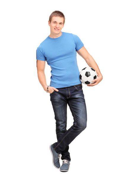 Man holding ball - Фото, зображення
