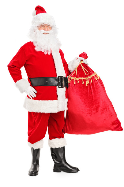 Santa Claus holding bag - Фото, зображення