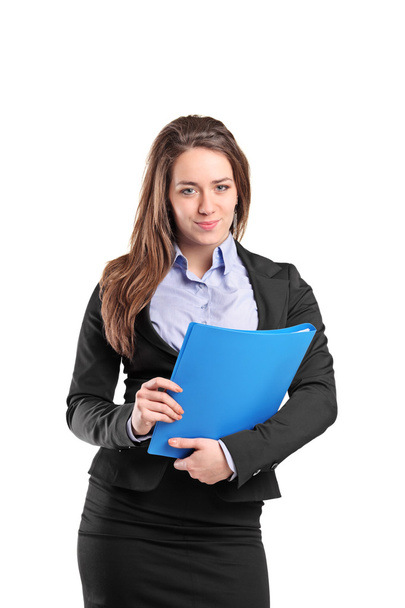 Businesswoman holding documents - Foto, immagini