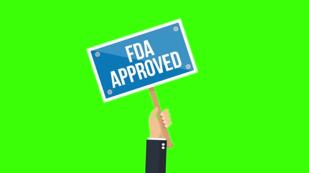 Az FDA jóváhagyta a jel animációt. 4K mozgás animáció. - Felvétel, videó