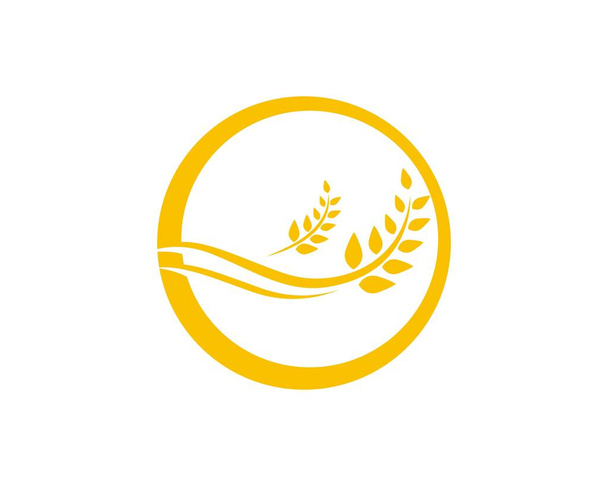 Σχεδιασμός εικονιδίου φορέα λογότυπου γεωργικού σιταριού - Διάνυσμα, εικόνα