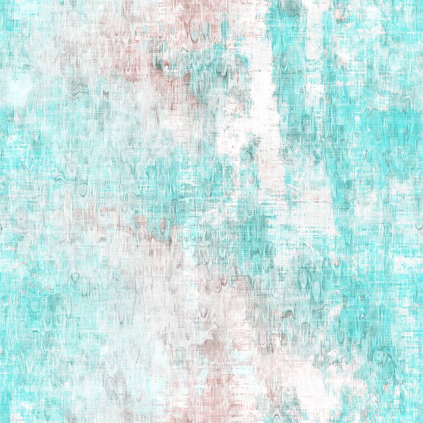 Mottled grunge blotch peeling wall pattern background. Worn aqua blue grey rustic repeat swatch. Seamless stucco plaster rough aging tile material. Decorative faded distressed blur all over print - Photo, Image