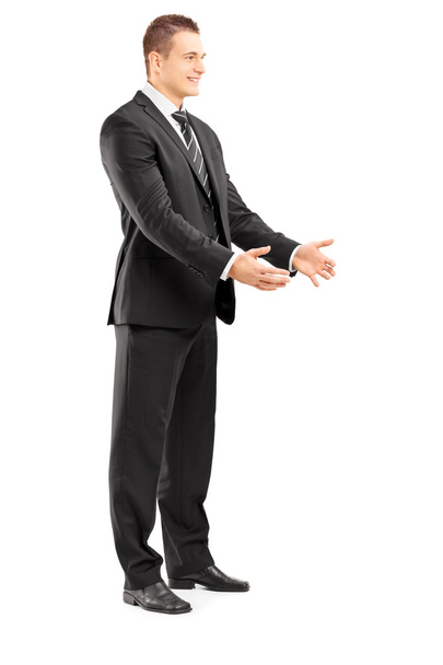 Smiling businessman in suit - Foto, Imagem