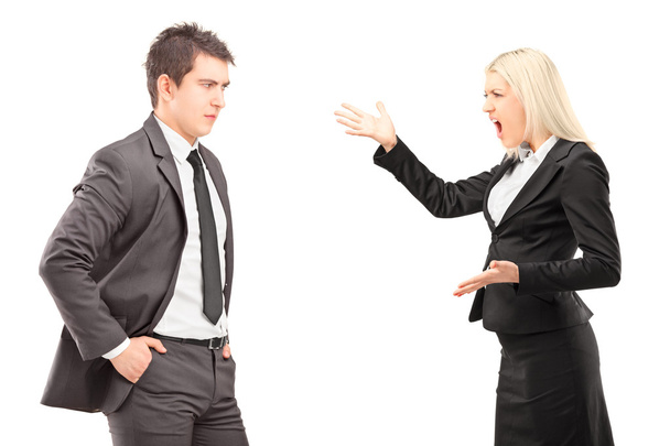 Male and female having an argument - Φωτογραφία, εικόνα