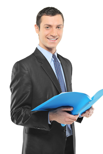 Businessman holding document - Photo, image