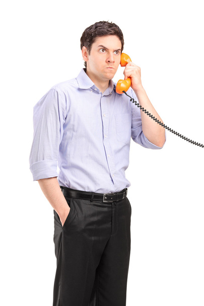 Man having telephone conversation - Foto, Bild