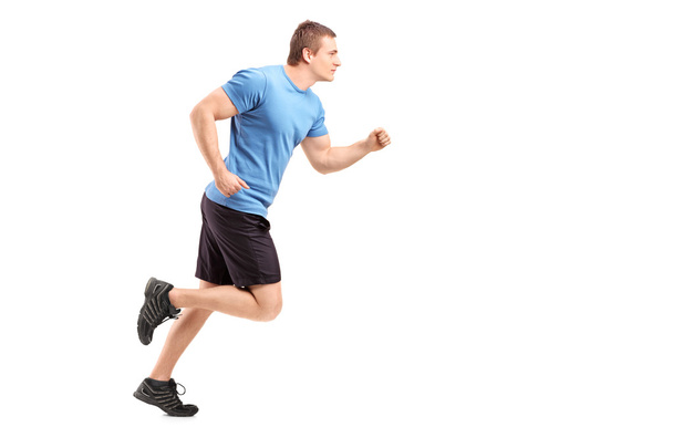 Male athlete running - 写真・画像