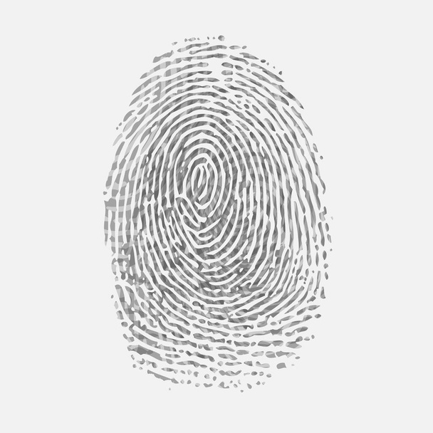 ID impronta digitale sfondo grigio - Vettoriali, immagini