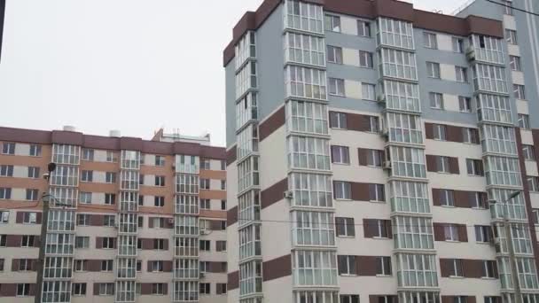 Two new apartment buildings stand next to each other - Footage, Video