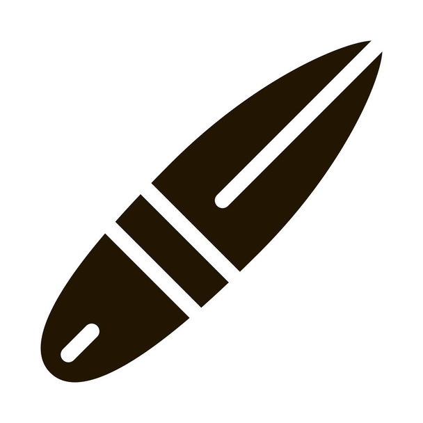 Illustration vectorielle de glyphe d'icône de canot - Vecteur, image