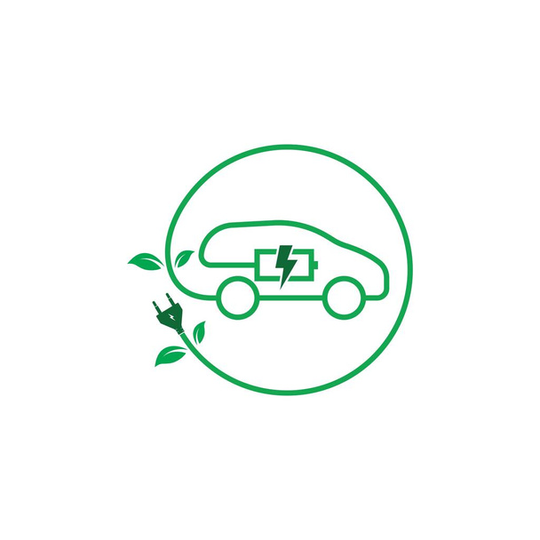 coche eléctrico icono vector ilustración diseño plantilla  - Vector, Imagen