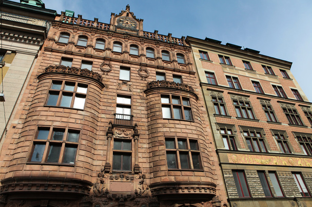 Old houses in the center of Stockholm, Sweden - Φωτογραφία, εικόνα