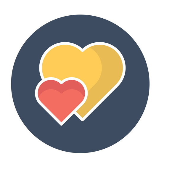 Пара сердец Векторная иконка, которая может легко изменять или редактировать - Вектор,изображение