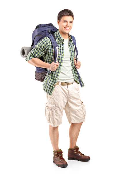 Hiker with backpack - Fotó, kép
