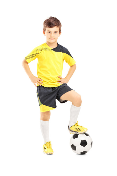 Kid with soccer ball - Фото, изображение