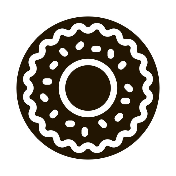 ドーナツおいしい焼き菓子アイコンベクトル - ベクター画像