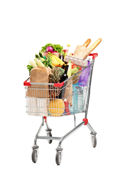Shopping bag full with groceries - Foto, Imagem