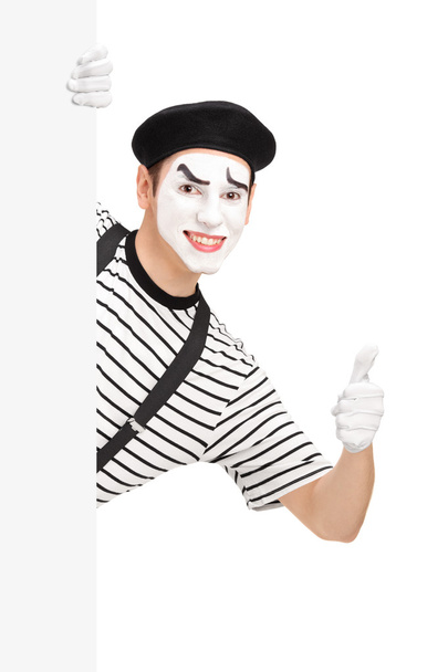Mime dancer giving thumb up - Photo, Image