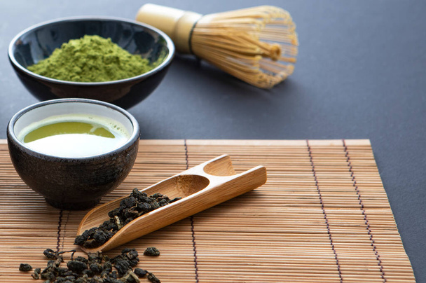 green matcha tea background - Foto, Imagem