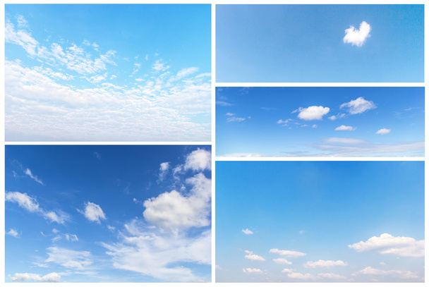 conjunto de nubes en el cielo azul
 - Foto, Imagen