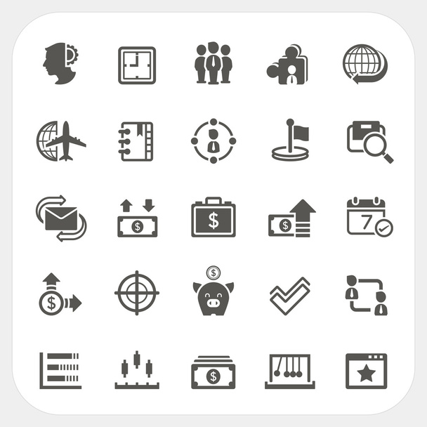 conjunto de ícones de negócios e finanças - Vetor, Imagem