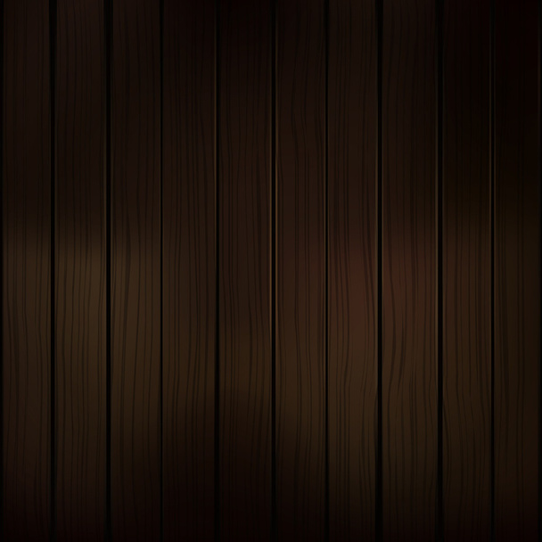 Realistic brown wood plank vector background - Vector, Image