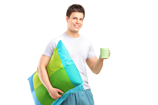 Male holding cup of coffee - Foto, Imagen
