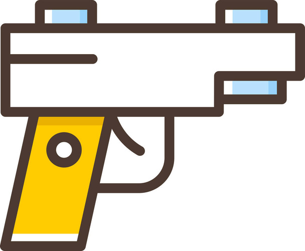 Pistola plana icono, vector, ilustración - Vector, Imagen