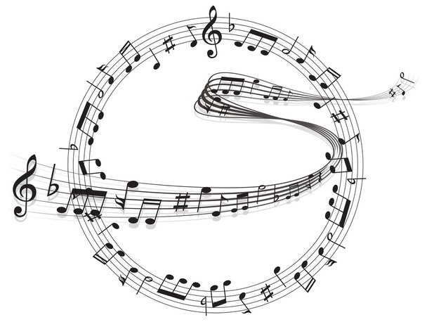 Note music score - Vector, afbeelding